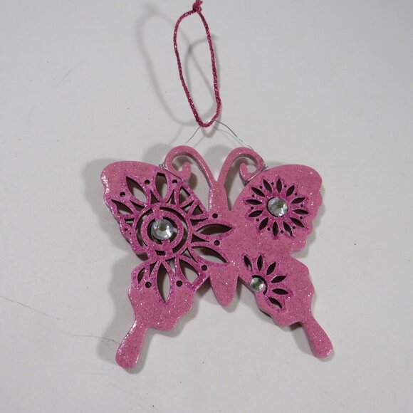 Butterfly with SUNFLOWER DESIGN Laser Cut Wooden Ornament Hangs #2 - Picture 3 of 6
